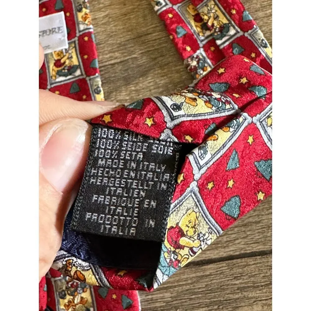 The Disney Store Men's Multicolor 100% Silk Winnie the Pooh & Tigger Too Necktie